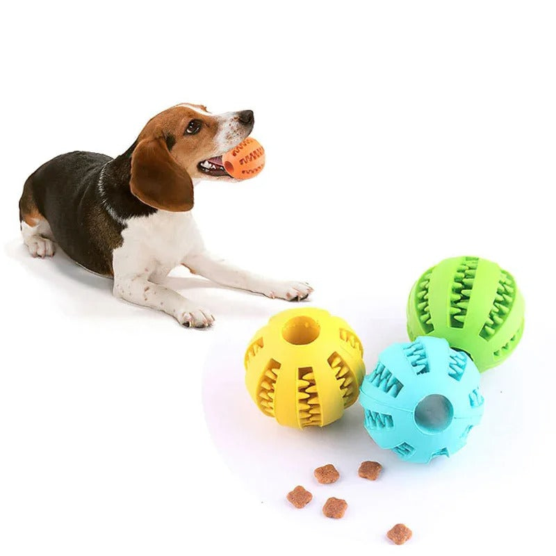 Balle de jeu pour chien bleu ciel avec emplacement friandise