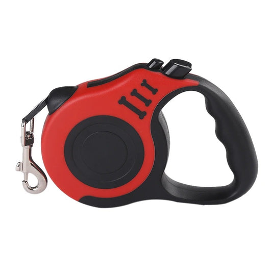 Laisse rétractable en nylon Rouge