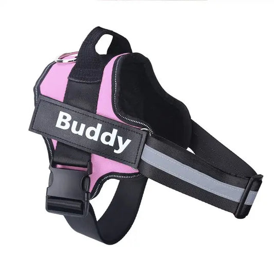 Harnais Y sans traction rose pour chien et chiot